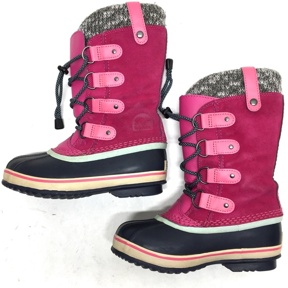 Sorel Other - Sorel Joan of Arctic Suede Leather Waterproof Winter Kids Girls Snow Boots Pink